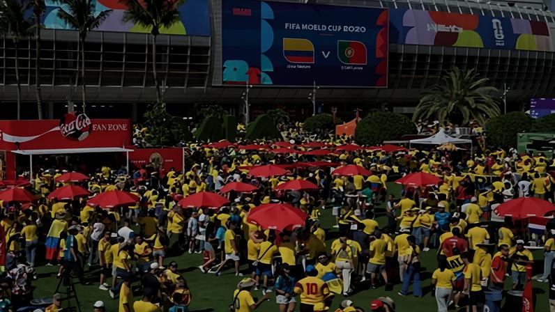 A hot World Cup atmosphere is already building in Miami before Colombia v Portugal