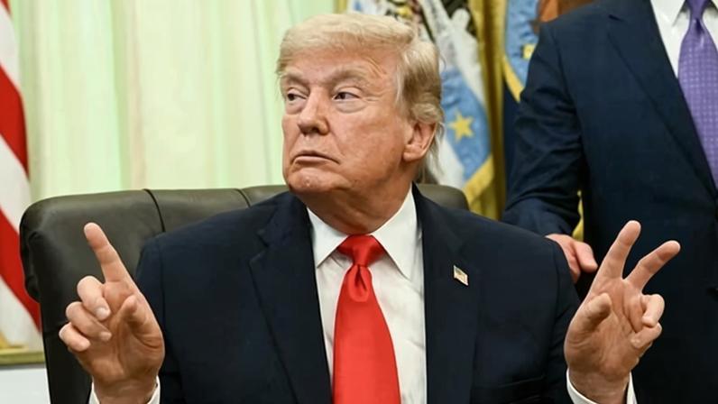 Donald Trump pictured on Thursday