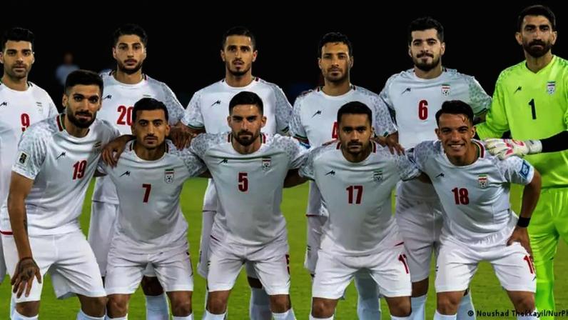 Seleção do Irã momentos antes da partida contra o Catar nas eliminatórias para a Copa, em 5 de junho de 2025