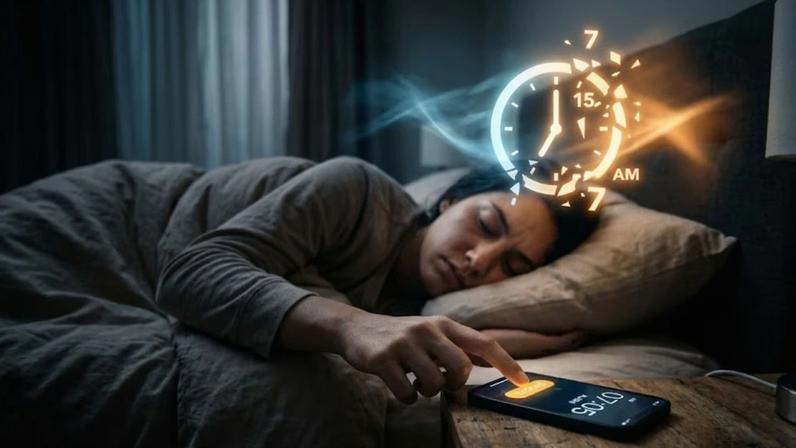 Os “5 minutinhos” confundem o cérebro ao acordar. (Foto: Fala Ciência via Gemini)
