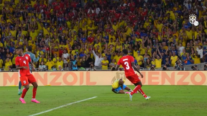 Igor Thiago sofreu o pênalti e cobrou com tranquilidade para marcar na vitória do Brasil por 6 a 2 sobre o Panamá em amistoso preparatório para a Copa do Mundo no Maracanã.