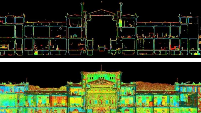 Modelo digital integrado do Museu do Ipiranga: projeto, que começa em julho, fará o escaneamento completo do edifício histórico, por dentro e por fora.