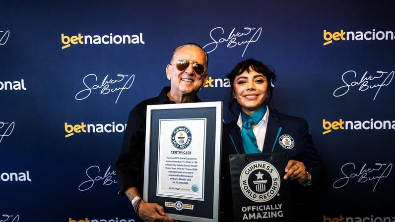 Galvão Bueno entrou para o Guinness como o profissional que mais narrou jogos em Copas do Mundo