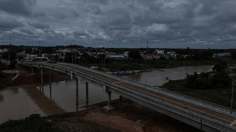 Ponte havia sido entregue em dezembro de 2023 e inaugurada em março de 2024. Foto: Pedro Devani/Secom Acre