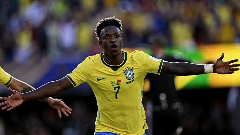 Vini Jr Vinicius Junior gol Brasil Seleção Copa do Mundo Marrocos — Foto: André Durão