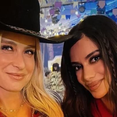 Arraiá de Anitta: cantora usa traje de cangaceira e recebe Angélica de xadrez