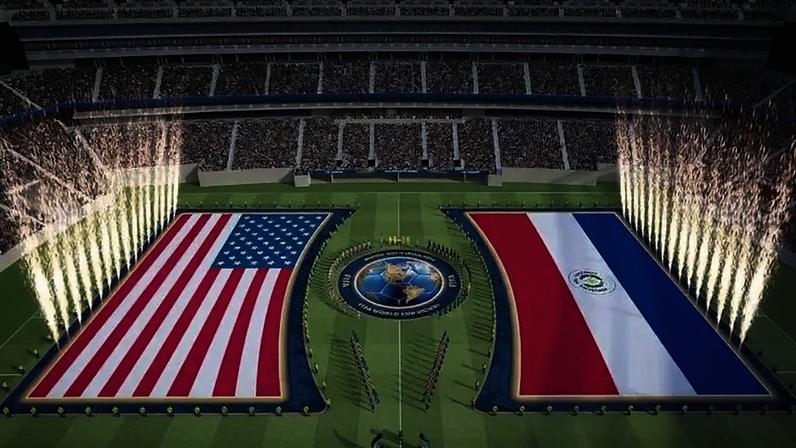 Demonstração de como deve ser a cerimônia pré-jogo na Copa (Reprodução/Divulgação/FIFA)