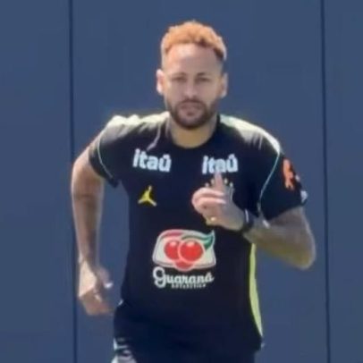 Neymar treina com a Seleção Brasileira pela primeira vez nos EUA
