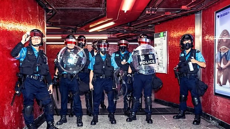 Police arrested more than 10,000 Hongkongers in connection with the 2019 protest movement. Photograph: Thadde Comar/Belfast Photo Festival