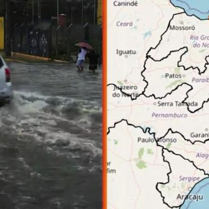 Alerta de chuva afeta 75 cidades em Pernambuco neste sábado (27)