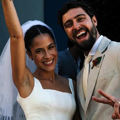 Natália Vivacqua escolhe vestido de noiva minimalista para casamento com ator
