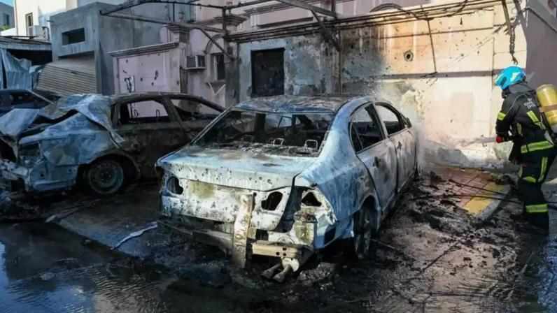 O Bahrein divulgou imagens dos danos que, segundo o país, foram causados ​​por drones iranianos interceptados na madrugada de quinta-feira