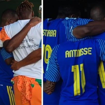 Curaçao e Costa do Marfim rezam juntos após eliminação na Copa