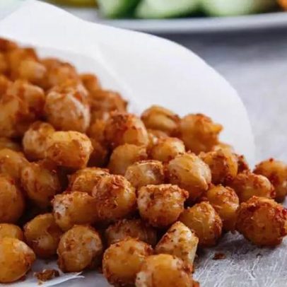 Snack de grão-de-bico na airfryer pode substituir salgadinhos