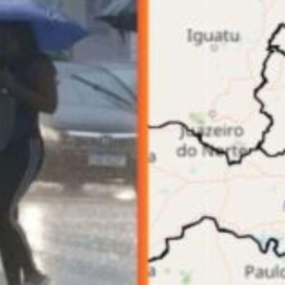 Inmet prevê chuva forte em PE, AL, PB e RN até quarta; áreas afetadas