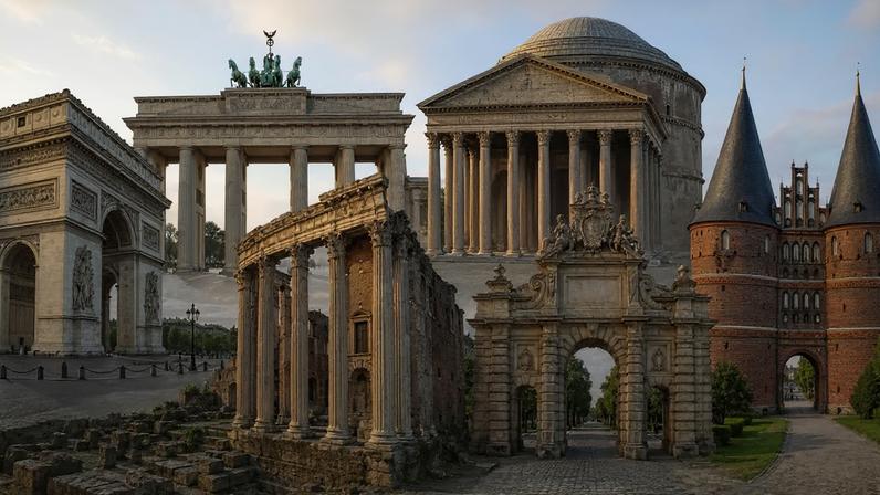 Pórticos na Europa: estilos e simbolismos que atravessam séculos
