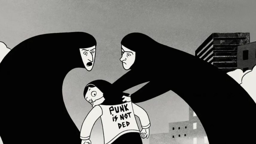 Filme baseado em graphic novel tem direção da própria autora, Marjane Satrapi. Foto: reprodução/Persépolis.