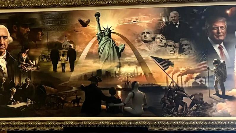 A painting posted by Donald Trump.