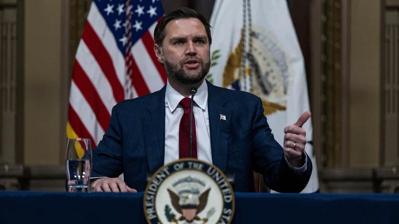 O vice-presidente dos EUA, J.D. Vance. (Foto: SHAWN THEW/EFE/EPA/POOL)