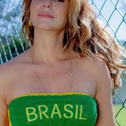 Paolla Oliveira celebra Copa do Mundo com crochê nas cores do Brasil
