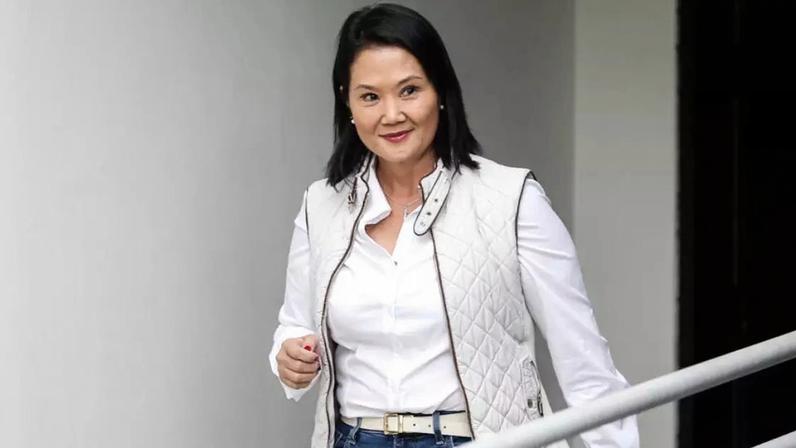 Keiko Fujimori, candidata à presidência pelo partido Fuerza Popular no Peru. Em 19 de junho de 2026, em Lima.