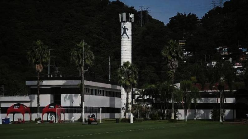 Elenco do Santos no CT Rei Pelé –
