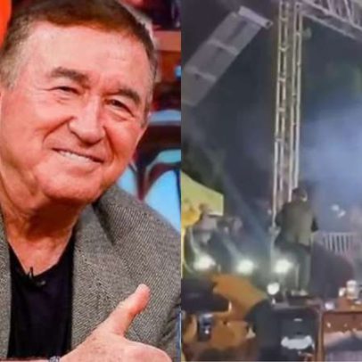 Estrutura desaba durante show de Amado Batista, causa pânico no local