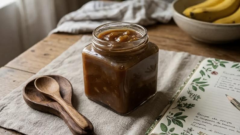 doce de banana sem açúcar.