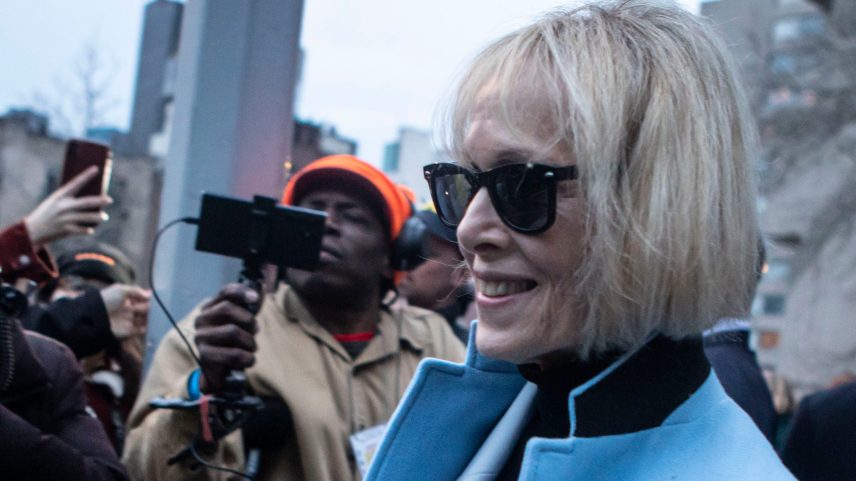 E. Jean Carroll leaves the Daniel Patrick Moynihan United States Courthouse in New York City on Jan. 25, 2024, after proceedings ended for the day in the defamation lawsuit against Donald Trump.
