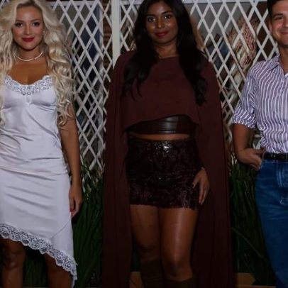 Renda, couro marrom e botas western marcam looks no jantar São João da Thay 2026