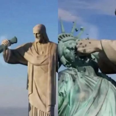 Propaganda iraniana usa Cristo Redentor em pancadaria virtual contra EUA