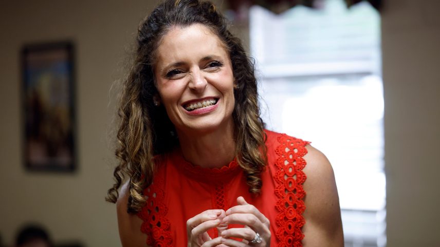 Rep. Julia Letlow campaigns at Bourne's Restaurant during a campaign event on May 6, 2026, in Franklinton, Louisiana.