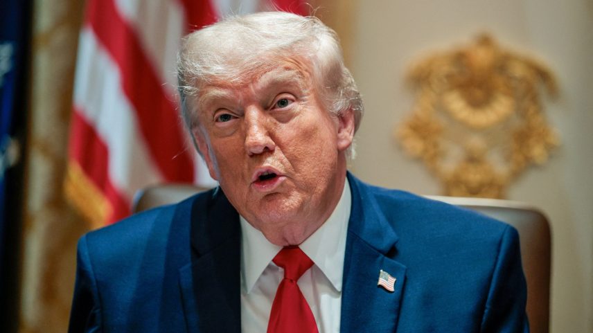 President Donald Trump speaks during a Cabinet meeting at the White House in Washington, DC, on May 27, 2026.