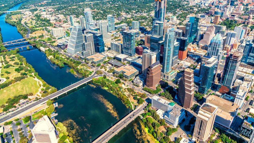 Tourists and local residents gather on the Congress Avenue Bridge in Austin, Texas to watch a colony of approximately 1.5 million Mexican free-tailed bats swoop into the skies in search of their evening meal from their home at the largest urban bat colony in North America.