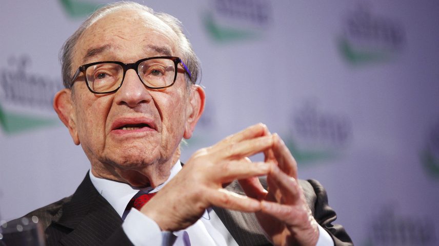 Former Fed Chairman, Alan Greenspan, speaks during the SIFMA annual meeting in New York, October 23, 2012.