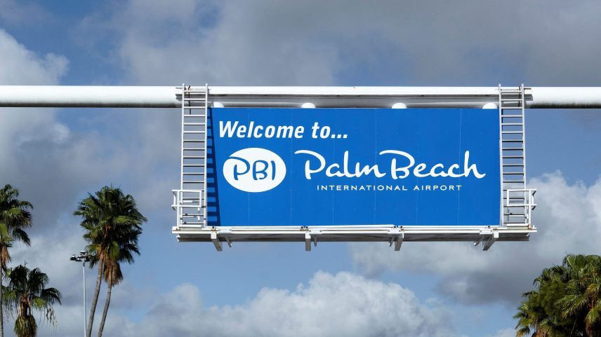 Palm Beach International Airport on March 11, 2026, in West Palm Beach, Florida.