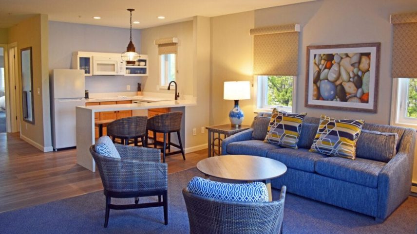 Ocean Edge has an appealing stretch of private beach.