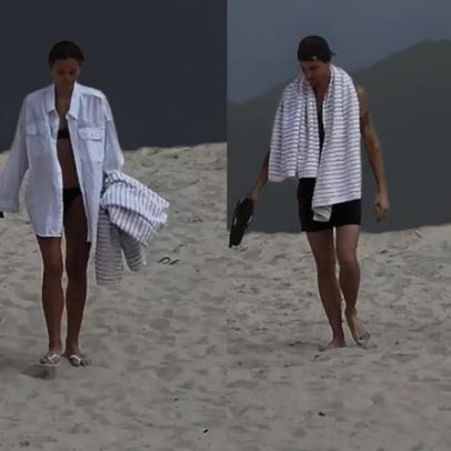 Shawn Mendes e Bruna Marquezine são vistos na praia após chegada ao Rio
