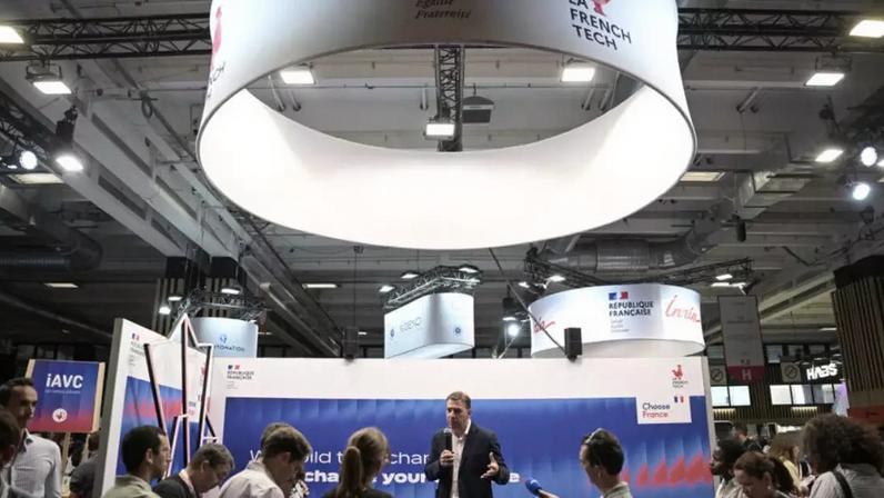 O salão VivaTech de tecnologia foi aberto em Paris, nesta quarta-feira, 17 de junho de 2026.