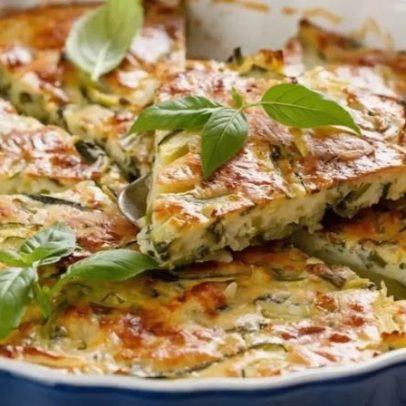 Receita de abobrinha com menos de 100 kcal por fatia