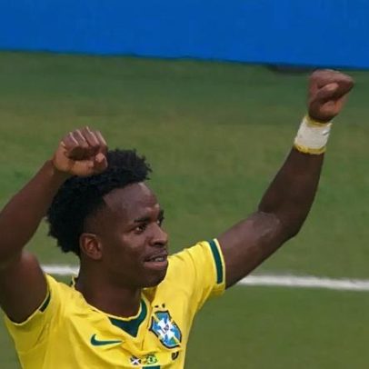 Brasil vence Escócia; Vini Jr celebra com Sim na Copa dos Protagonistas