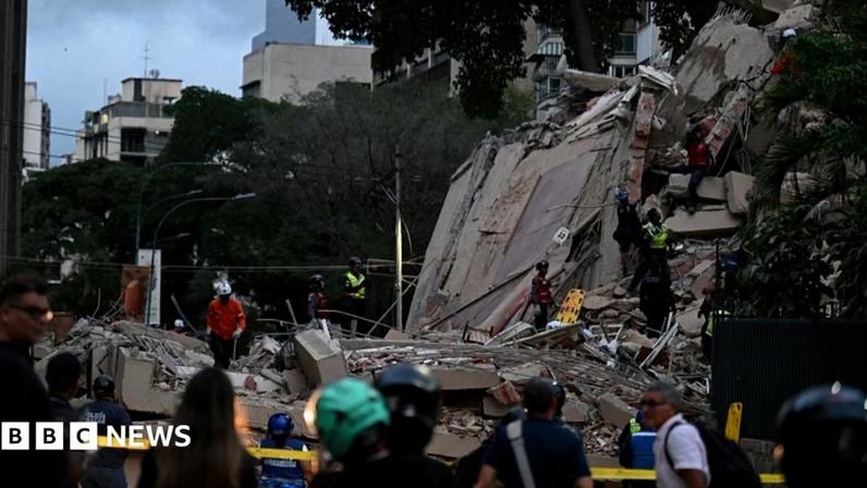 Terremoto forte atinge a Venezuela e prédios desabam em Caracas