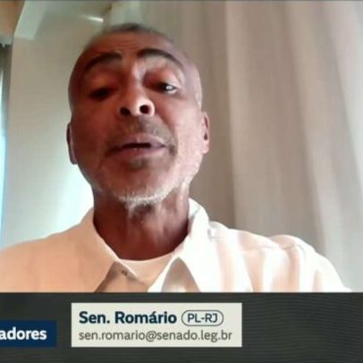 Romário faz discurso remoto no Senado durante sessão sobre Copa de 2026
