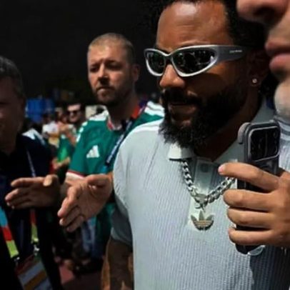 Marcelo é escoltado por policiais mexicanos após confusão na abertura da Copa