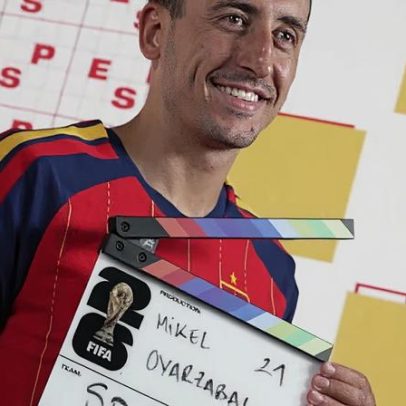 Detalhes da foto oficial da Espanha na Copa do Mundo
