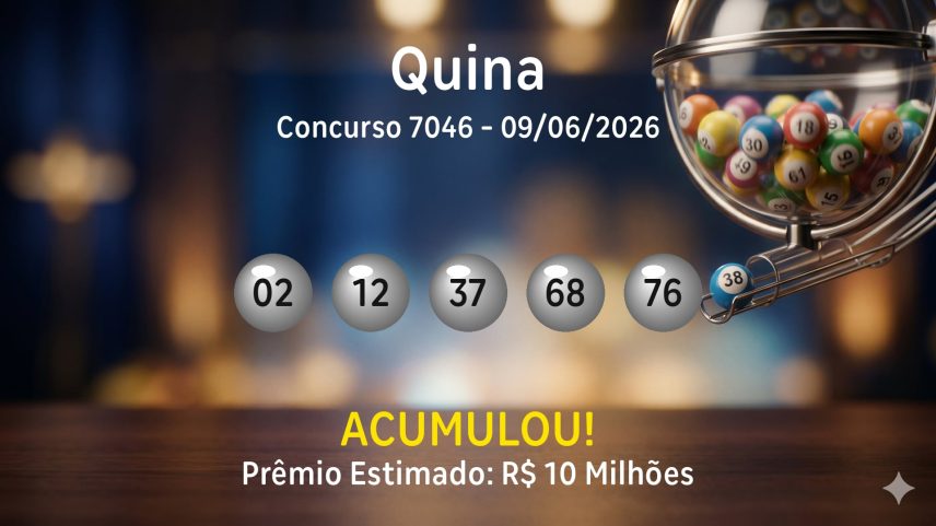 Quina: veja os números sorteados no concurso 7046