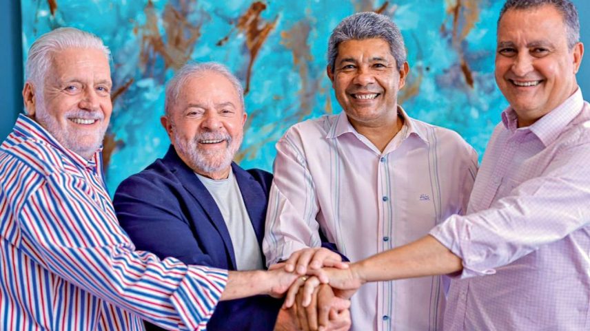 SALTO - Jaques Wagner, Lula, Jerônimo Rodrigues e Rui Costa: o ex-presidente alavanca candidato do PT ao governo da Bahia - (Reprodução/Instagram)