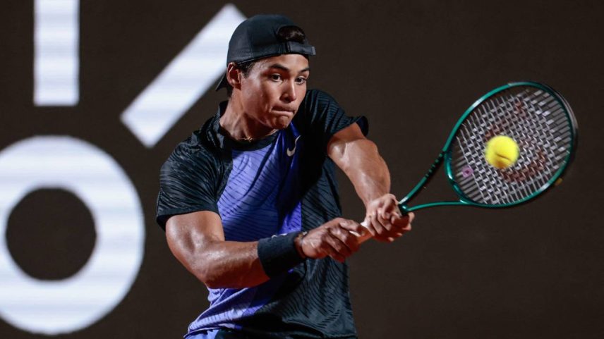 Luís Guto Miguel jogando no Rio Open 2026
