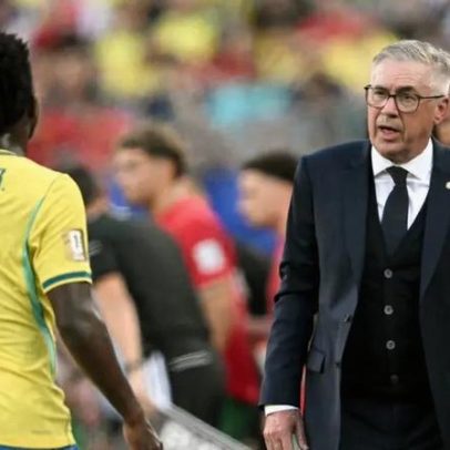 Imprensa internacional critica estreia do Brasil e destaca Vini Jr com Ancelotti
