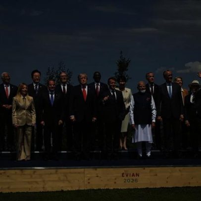 Lula e Trump não se cumprimentam em foto do G7 na França